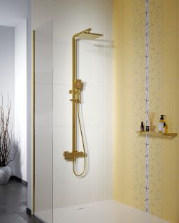 Душевая система Timo Tetra-thermo SX-0169/17 с термостатом золото матовое